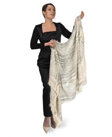 Палантин Унисекс HW.FR240-PLUME/BLANCHE